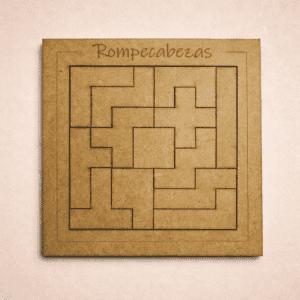 Rompecabezas de madera personalizado con diseño de ejemplo