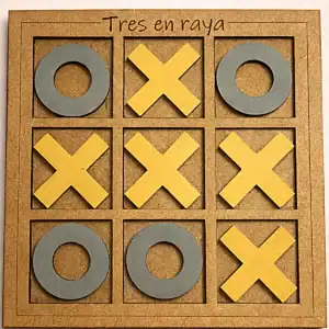 Tres en Raya de Madera Personalizado